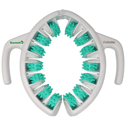 TESMED CELLULITE VERT: Efficacité Cliniquement Testée, Masseur Anti Cellulite Breveté, Made in Italy, Appareil de Massage avec Rouleaux Anti-Cellulite qui soulèvent, resserrent et relâchent la peau
