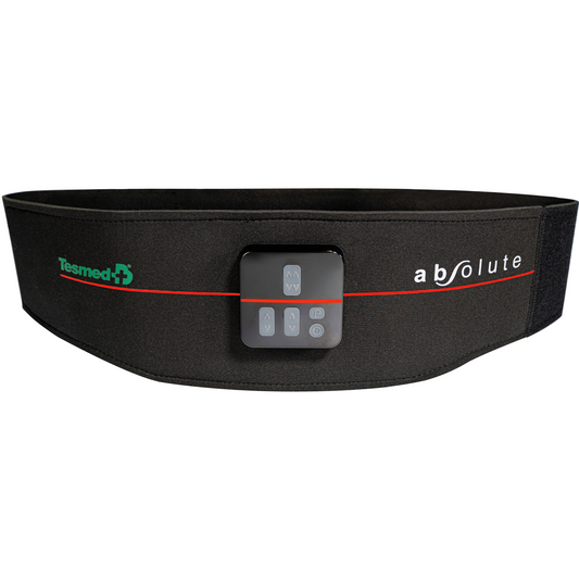 Ceinture d'électrostimulation TESMED Absolute pour les abdominaux centraux et latéraux, 15 programmes, Unisexe, Rechargeable, Fabriquée en Italie
