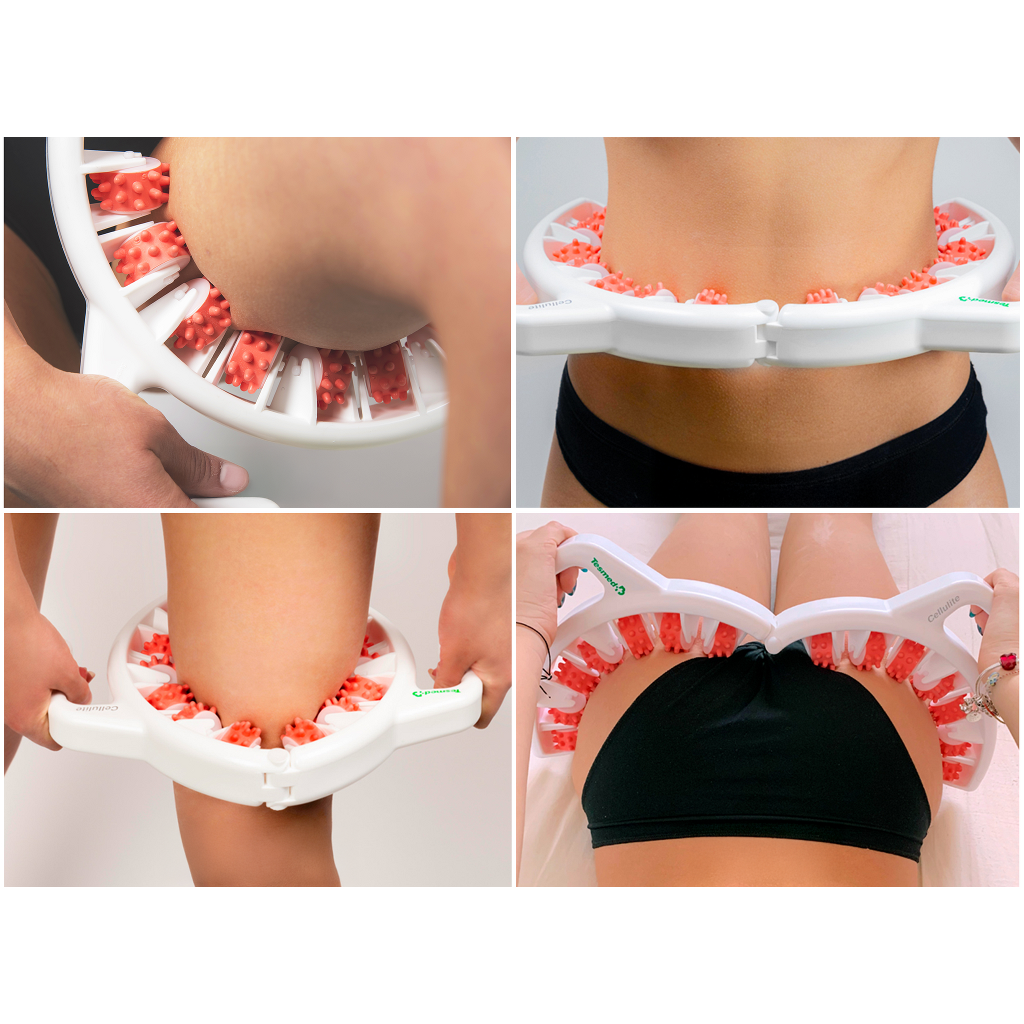 TESMED CELLULITE ROSE: Efficacité Cliniquement Testée, Masseur Anti Cellulite Breveté, Made in Italy, Appareil de Massage avec Rouleaux Anti-Cellulite qui soulèvent, resserrent et relâchent la peau. Breveté.
