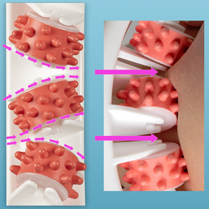 TESMED CELLULITE ROSE: Efficacité Cliniquement Testée, Masseur Anti Cellulite Breveté, Made in Italy, Appareil de Massage avec Rouleaux Anti-Cellulite qui soulèvent, resserrent et relâchent la peau. Breveté.
