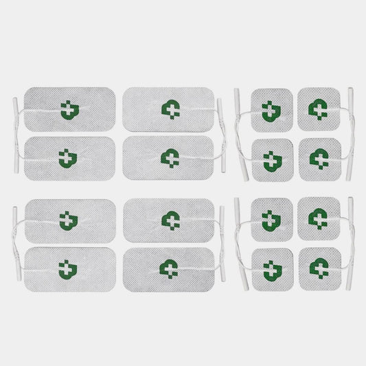 TESMED All Body 16 Électrodes Tout Corps de Qualité Supérieure : Ensemble composé d'électrodes de 8 mm. 50x50 + 8 électrodes mm. 50x100, aucun gel requis 